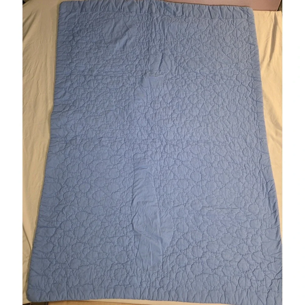 Pottery Barn Kids 2008 Baby Quilt  Blanket And Sham Circus Stacked Animals Theme